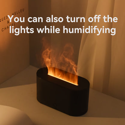 6 Colors Simulated Flame Humidifier, Smoke Design That Simulates The Shape Of A Flame, Used In The Bedroom At Night, Essential Oils Can Be Added As An Air Aromatherapy Diffuser, Suitable For Home, Office, Gifts, Atmosphere Lights