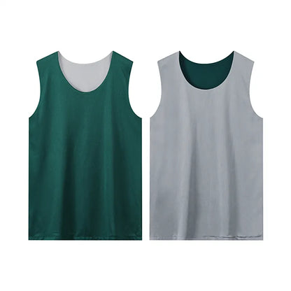 Double-sided Wearable Men Basketball Vest Two-layer Breathable Gym Sport Shirt Men Basketball Tank Tops Training Uniforms