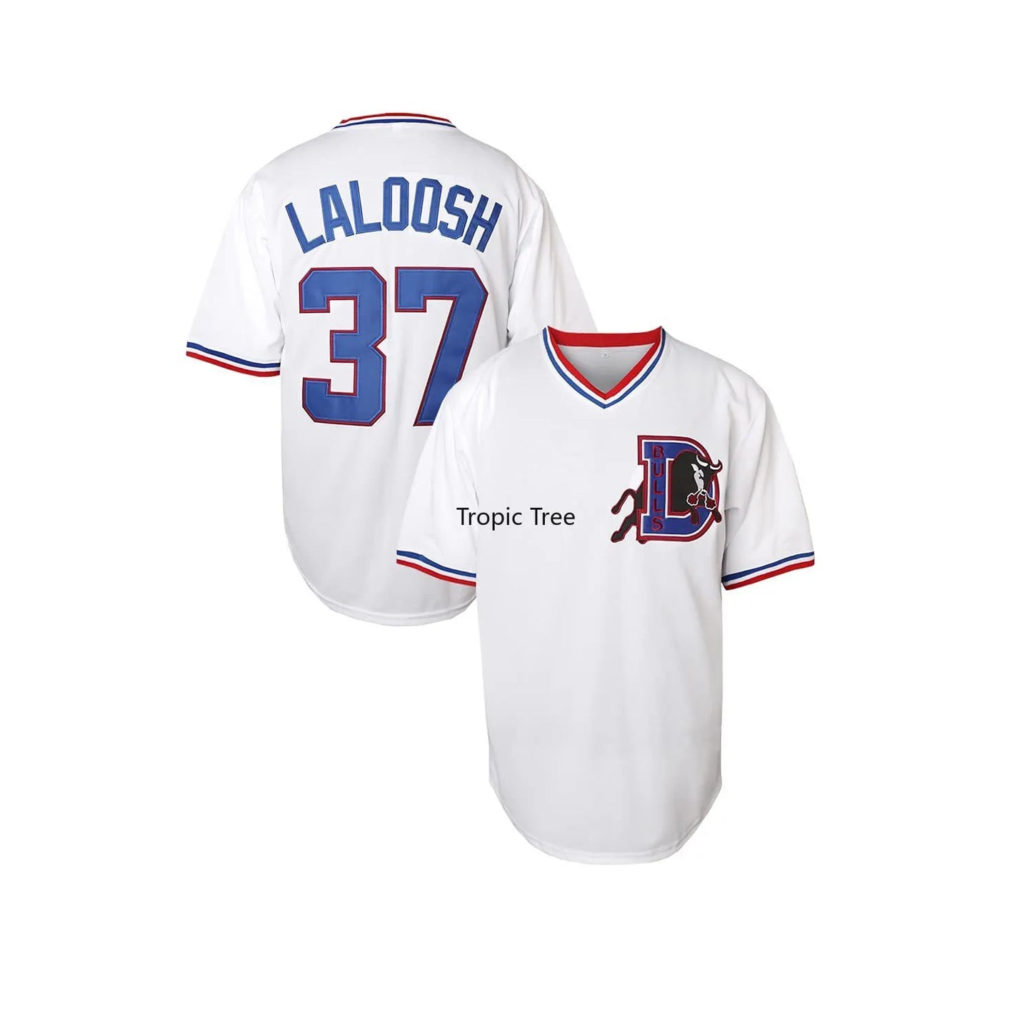 Nuke' LaLoosh Jersey 37 Durham Movie Baseball Jersey 8 Crash Davis Jersey Mens Shirt Cosplay Clothing All Stitch Us Size S-XXXL