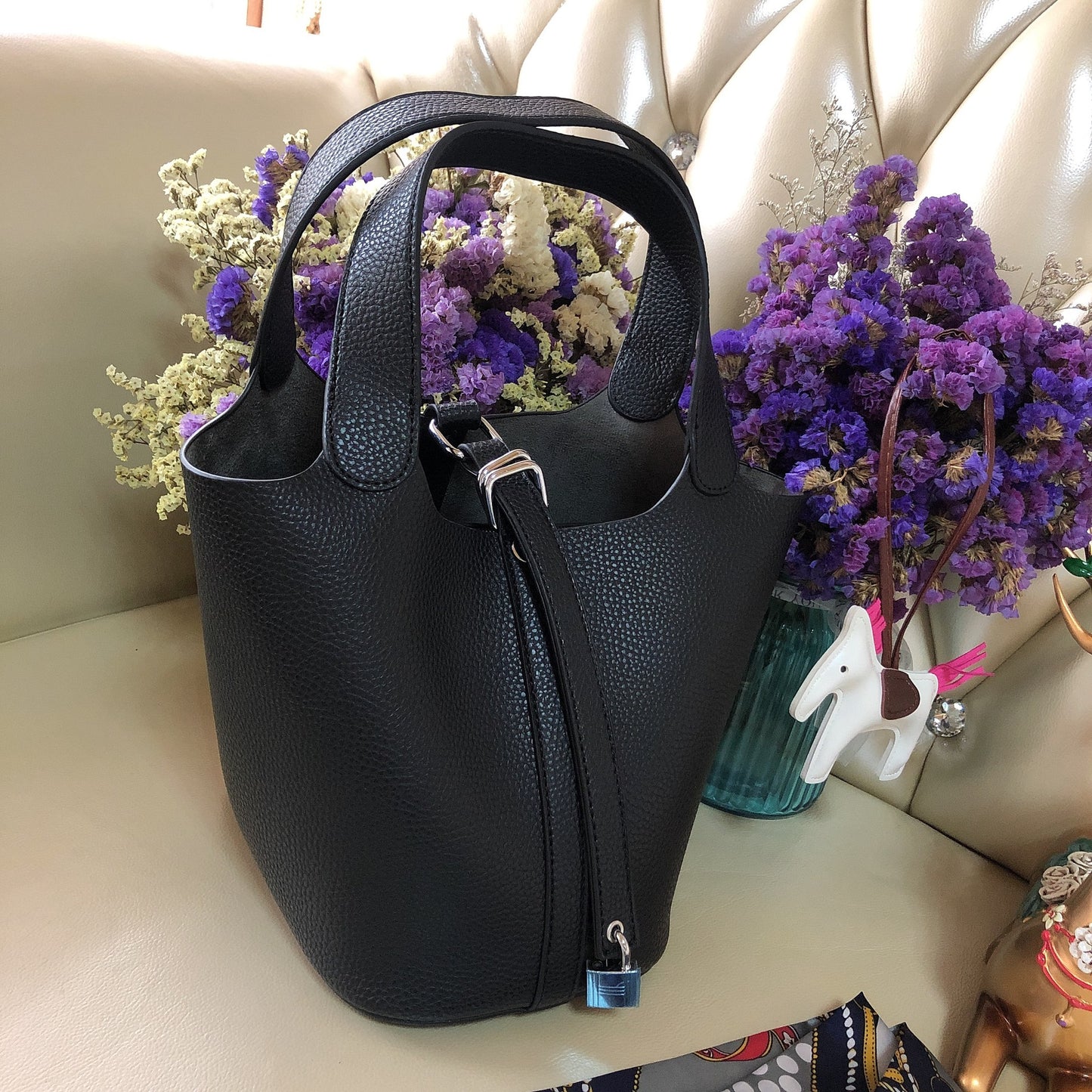 SEALBEER Korean vegetable basket bag women's popular new versatile handbag fashion hand carry child and mother bag color matching bucket bag tide