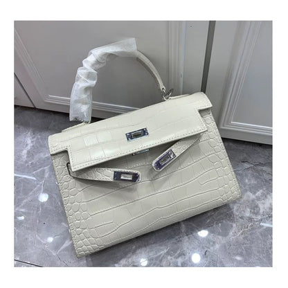 SEALBEER 2025 new second-generation palm pattern Kelly bag fashionable single shoulder diagonal span portable leather small square bag factory direct sales