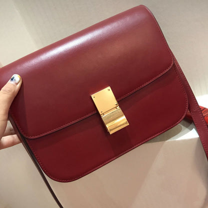 SEALBEER Factory direct sales popular mirror cowhide tofu bag small square bag cowhide women's bag single shoulder oblique span box-stewardess bag