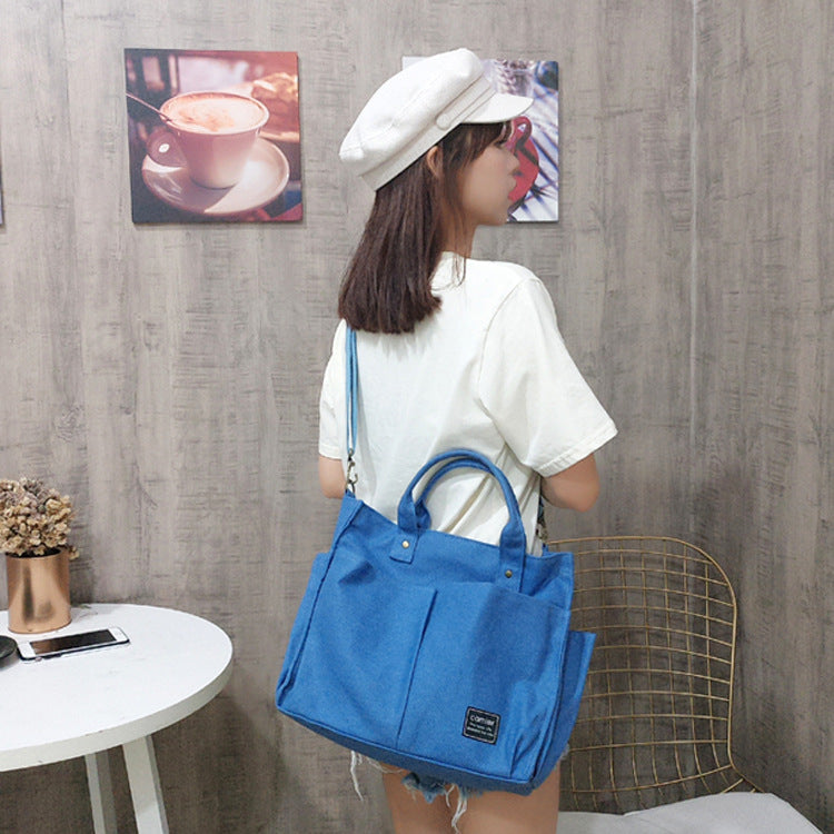 New Japanese Canvas Bag Women's Messenger Bag Women's Simple Fashion Canvas Bag Student Casual Canvas Handbag