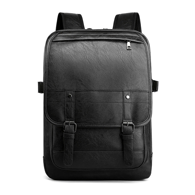 Backpack New Travel Backpack Briefcase Men's Pu Backpack Fashion Simple Large Capacity Cross-Border Computer Bag