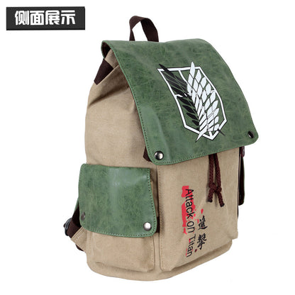 Anime Backpack School Bag BackPack Attack on Titan Tokyo Avengers One Piece Green Valley Canvas School Bag