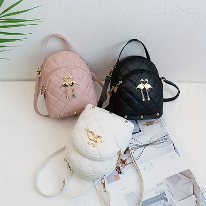 Fashionable Mini Backpack - Lightweight & Versatile with Adorable Double Swan Decor - Perfect for Teenage Girls, an Ideal Thoughtful Gift Choice