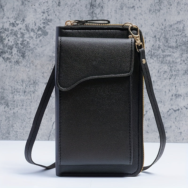 Fashion Mobile Phone Bag, Multifunctional Vertical Wallet, Mini Crossbody Bag & Coin Purse