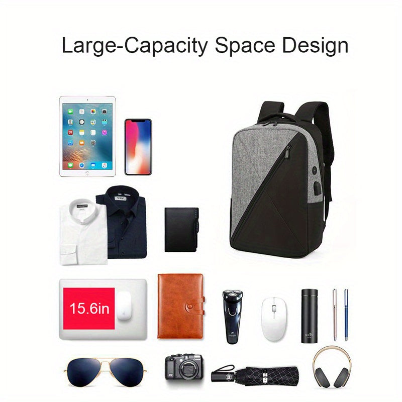 A Set Of Three Fashionable Computer Backpacks, A Daily Commuting Work Backpack, A Minimalist Backpack, A Multi-functional Computer Backpack, A Unisex Backpack