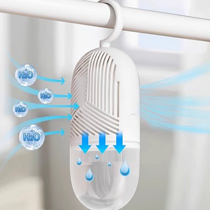 1 set of 6pcs, with hooks, hanging ABS plastic dehumidifier, reusable recycling dehumidifier, dehumidifier, desiccant in the inner bag, suitable for bedrooms, bathrooms, wardrobes, anti-mildew and anti-moisture accessories, no need to connect to electrici