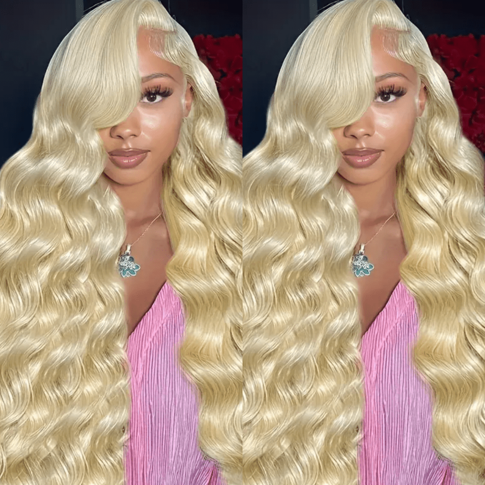 250 Desnity 613 Body Wave Lace Front Wig Human Hair 613 Lace Front Wig Human Hair 13x4 Transparent Lace 613 HD Lace Frontal Wig Invisible HD Transparent 613 Blonde Lace Front Colored Wigs Human Hair