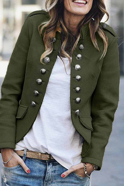 Casual Buttons Design Long Sleeve Coat(3 Colors Extra Offer)