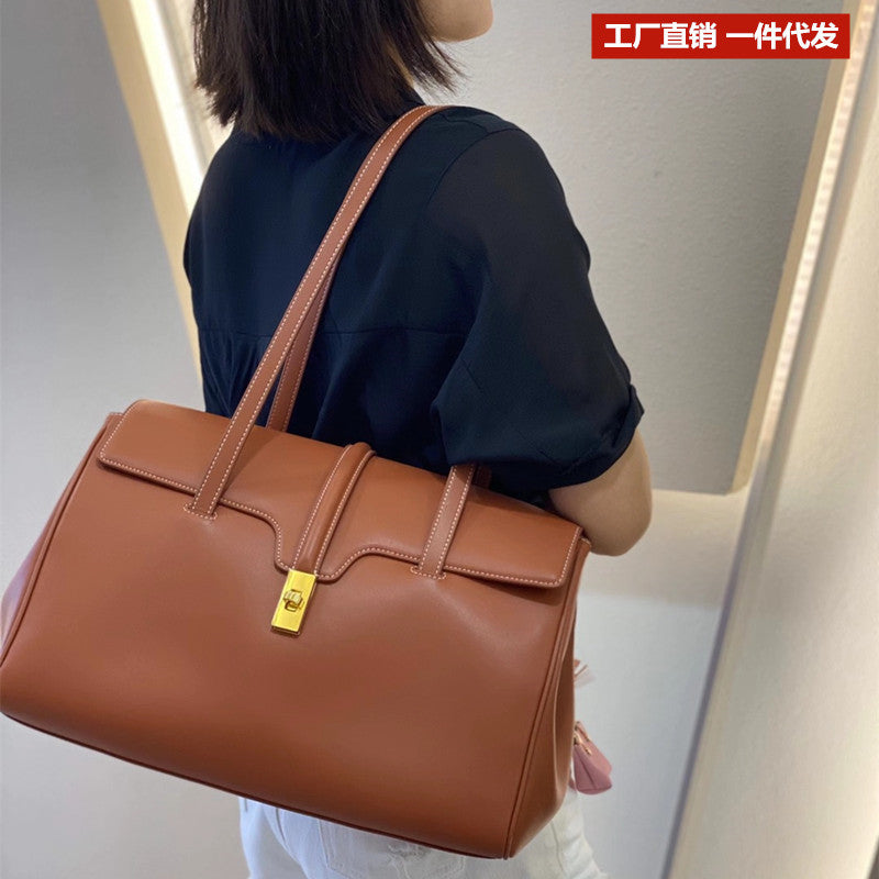 SEALBEER 2025 new large-capacity togo bag first layer togo cowhide shoulder portable fashion leather women's bag factory direct sales