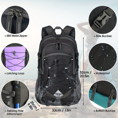 40L Waterproof Hiking Backpack - Ultra-Lightweight & Packable for Camping, Day Hiking & Outdoor Travel - Durable, Foldable, Unisex Design, Perfect for Adventure Seekers