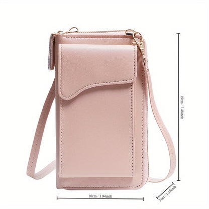 Fashion Mobile Phone Bag, Multifunctional Vertical Wallet, Mini Crossbody Bag & Coin Purse