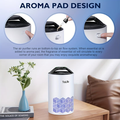 ProAir Breeze - Advanced HEPA Air Purifier for Pet Allergies, Viral Protection, and Dust Removal - Low Noise, Portable, and Sleep Mode for Bedroom, Office, and Room