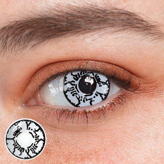 SEALBEER Cosplay NARUTO Byakugan Black Colored Contact Lenses