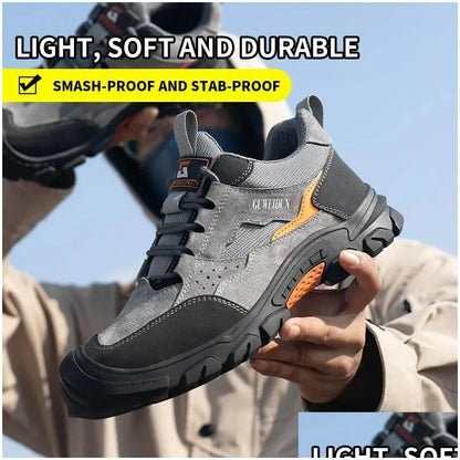 Safety Shoes Cowboy Breathable Work Steel Toe Shock-Absorbing Boots Fashionable Mens 240606 Drop Delivery Accessories Special Purpose Dh5Kq