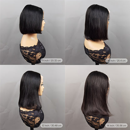 Bob Wig Human Hair Glueless 13x4 Lace Front Wigs Human Hair 10-16inch Pre Plucked HD Transparent Lace 150% Density Short Bob Wig for Women