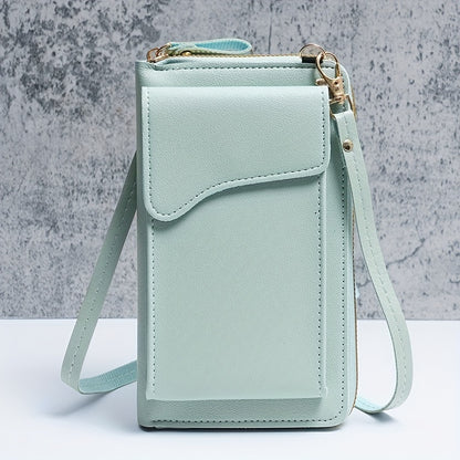 Fashion Mobile Phone Bag, Multifunctional Vertical Wallet, Mini Crossbody Bag & Coin Purse