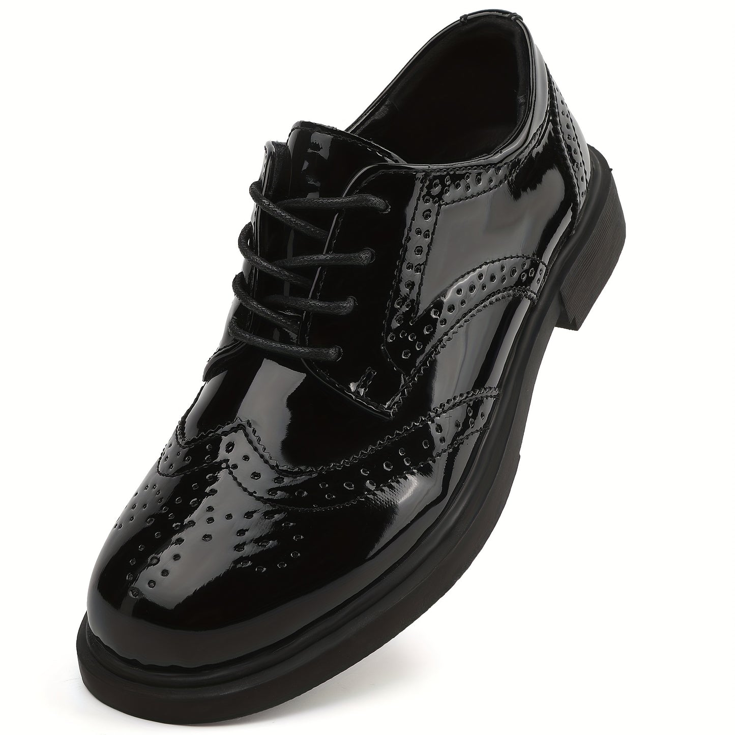 Classic Oxford Style Womens Dress Shoes - Lightweight, Superfine Fiber Upper, Brogue Embellishment, TPR Sole, and Comfortable Plain Toe Design for All-Season Wear