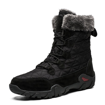 Men's Snow Boots, Warm-Keeping Cotton High-Top Lace-Up Comfortable Hiking Shoes