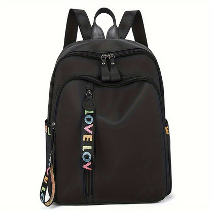 1pc Mens Fashionable Large Capacity Backpack - Durable Nylon, Stylish Simple Design, Perfect for Sports, Commute & Travel