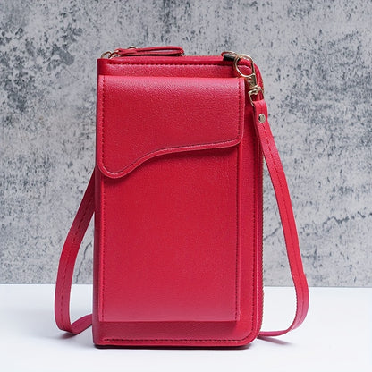 Fashion Mobile Phone Bag, Multifunctional Vertical Wallet, Mini Crossbody Bag & Coin Purse