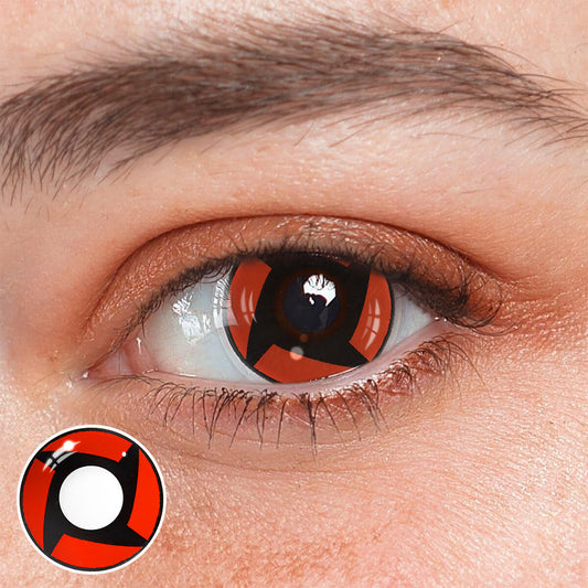 SEALBEER Cosplay NARUTO Uchiha Shisui Shalingan Red Prescription Colored Contact Lenses