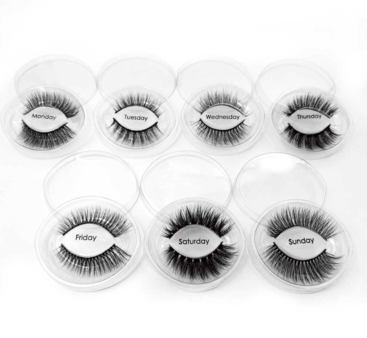 SEALBEER One Week Mixed 7 Piece Mink Hair Eyelashes