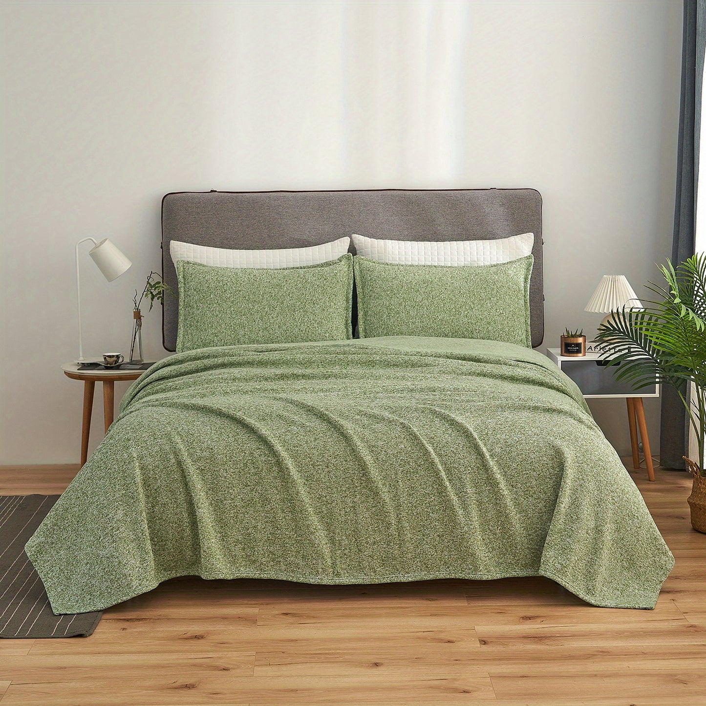 2/3pcs Soft and Breathable Knit Blanket Set for Bedroom and Living Room - Includes 1 Blanket and 1/2 Pillowcase