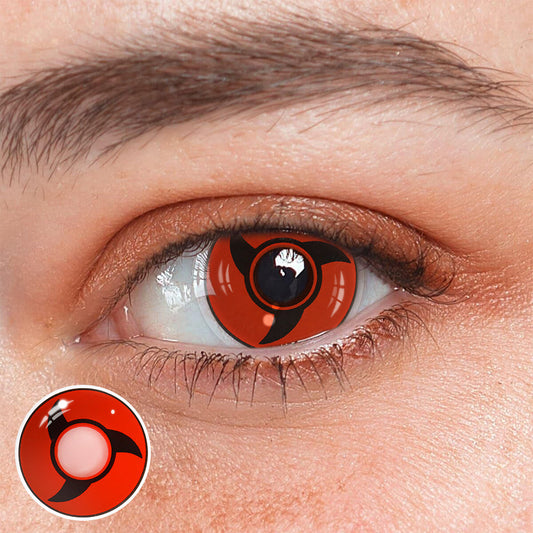 SEALBEER Cosplay NARUTO Mangekyou Red Prescription  Colored Contact Lenses