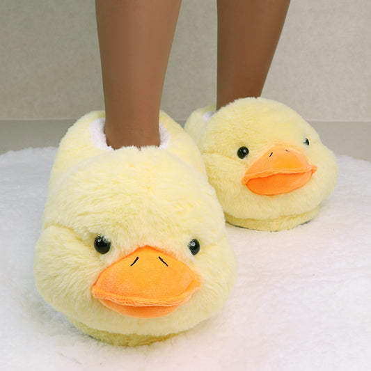 One-Size Women'S Slippers Cute Duck Slippers Cartoon Slippers Animal Slippers Warm Slippers Winter Slippers Home Slippers Christmas Gift Plush Slippers