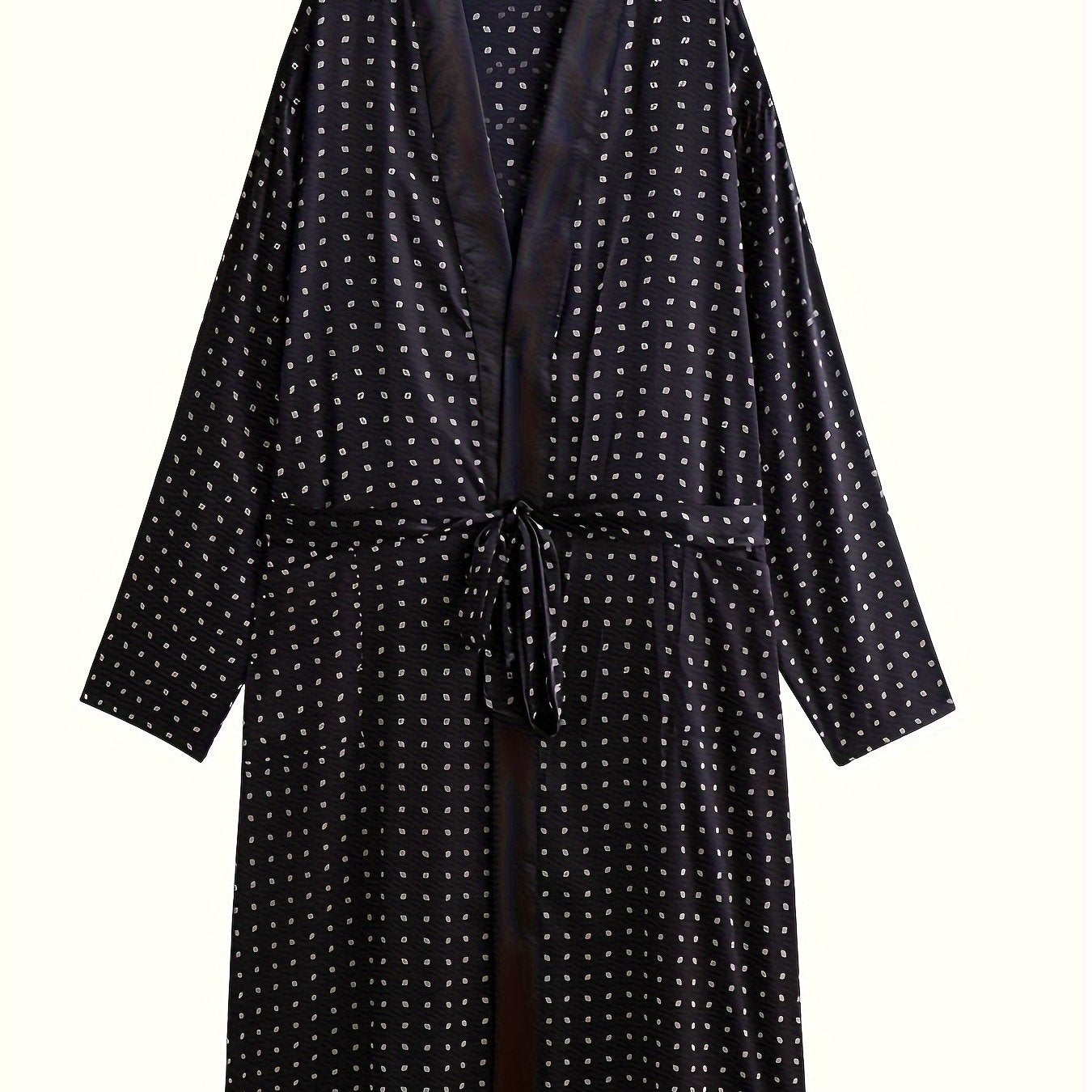 Plus-size Mens Nightgowns - Fashionable and Trendy Soft and Cozy Polka Dot Patterned Robe for a Comfortable Sleep - Perfect for Hot Summer Nights