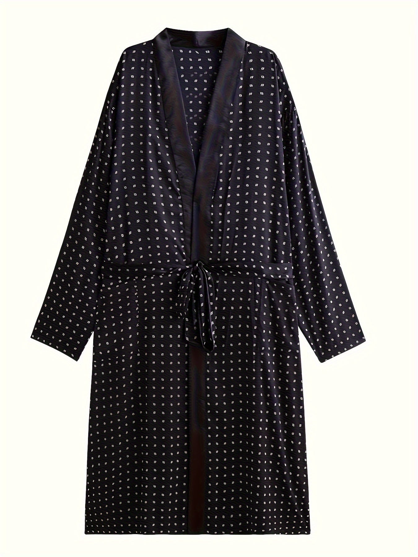 Plus-size Mens Nightgowns - Fashionable and Trendy Soft and Cozy Polka Dot Patterned Robe for a Comfortable Sleep - Perfect for Hot Summer Nights