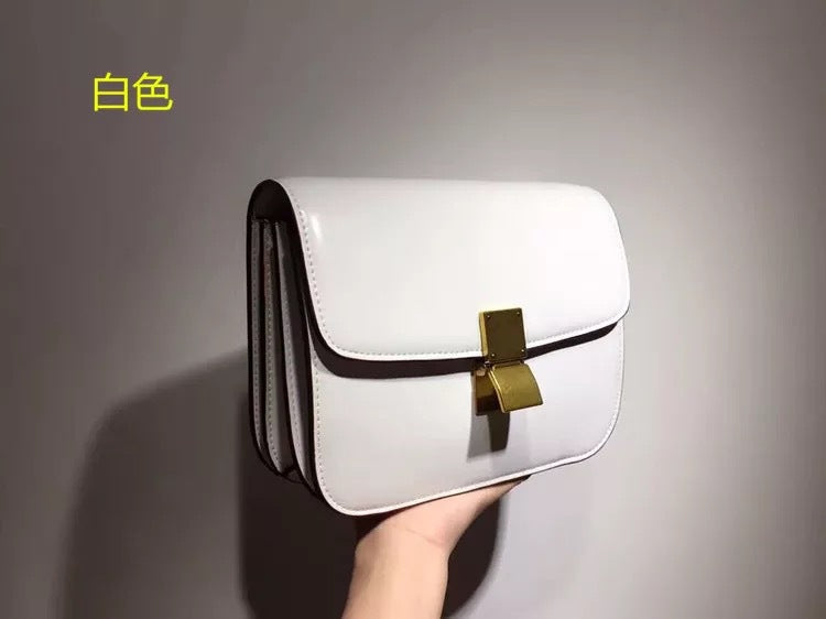 SEALBEER Factory direct sales popular mirror cowhide tofu bag small square bag cowhide women's bag single shoulder oblique span box-stewardess bag