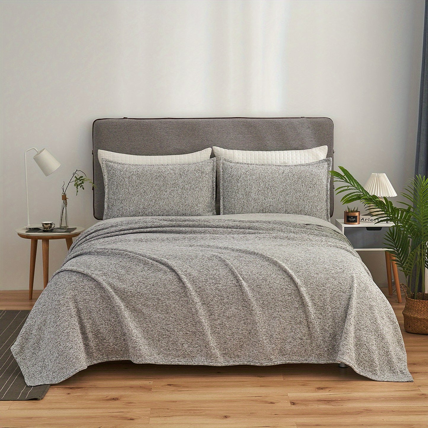 2/3pcs Soft and Breathable Knit Blanket Set for Bedroom and Living Room - Includes 1 Blanket and 1/2 Pillowcase