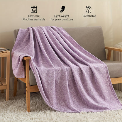 2/3pcs Soft and Breathable Knit Blanket Set for Bedroom and Living Room - Includes 1 Blanket and 1/2 Pillowcase