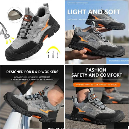 Safety Shoes Cowboy Breathable Work Steel Toe Shock-Absorbing Boots Fashionable Mens 240606 Drop Delivery Accessories Special Purpose Dh5Kq