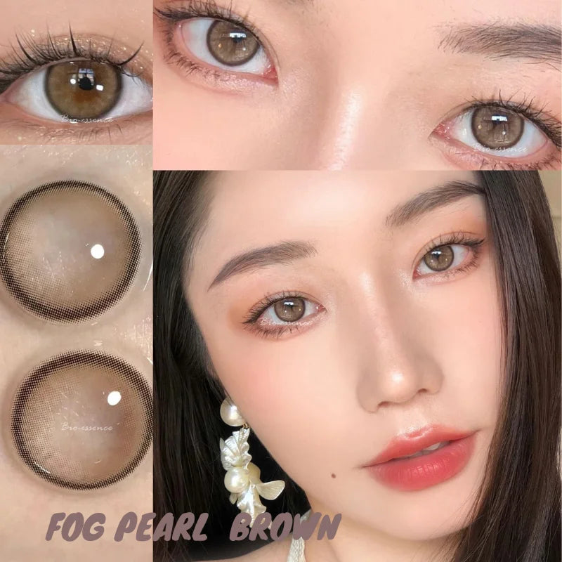 SEALBEER 1Pair Myopia Color Contact Lenses Color Lens Eyes Lentillas Verdes Naturales Lenses With Diopters Fog Pearl Lenses