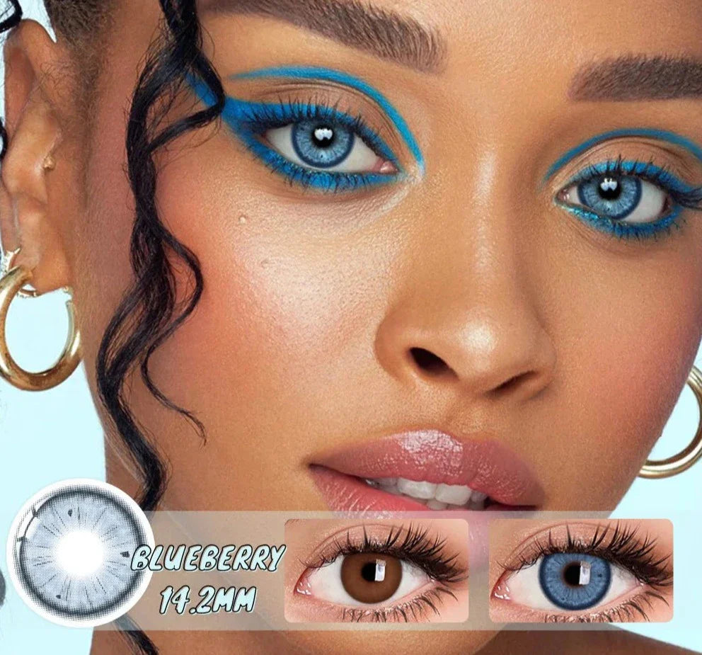 SEALBEER 1 Pair Colored Contact Lenses Natural Lens Brown Eye Lenses Gray Contact Blue Lenses Green Eye Lenses Big Eye Lenses