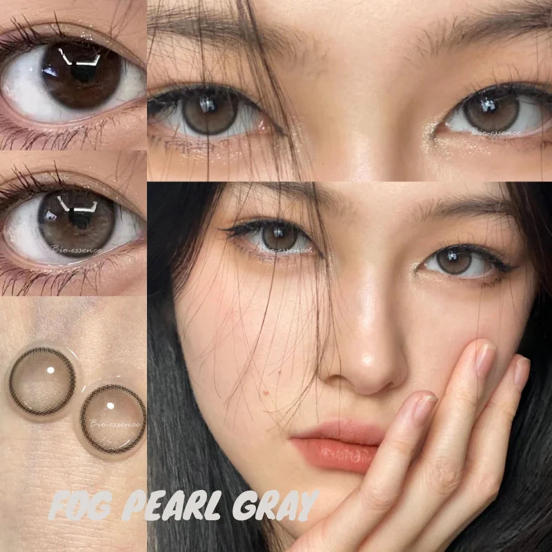 SEALBEER 1Pair Myopia Color Contact Lenses Color Lens Eyes Lentillas Verdes Naturales Lenses With Diopters Fog Pearl Lenses