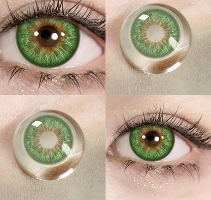 SEALBEER 1 Pair Myopia Lenses Color Contact Lenses for Eyes Lenses With Diopters Prescription Blue Eye Lenses Green Lenses