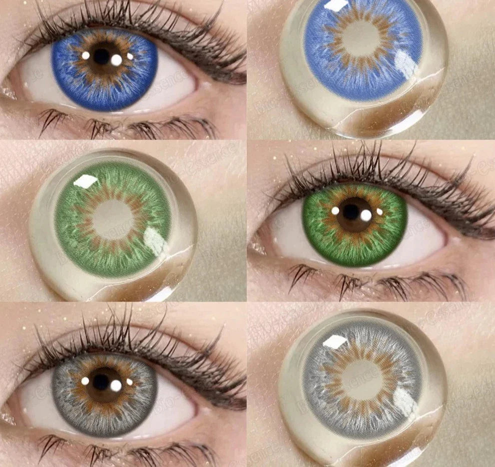 SEALBEER 1 Pair Myopia Lenses Color Contact Lenses for Eyes Lenses With Diopters Prescription Blue Eye Lenses Green Lenses