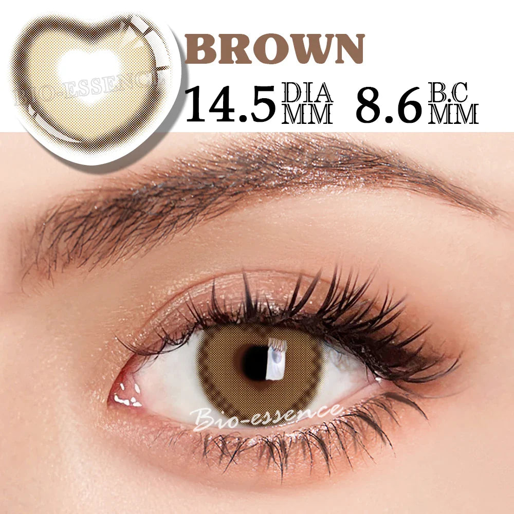 SEALBEER 1 Pair Korean Lenses Color Contact Lenses for Eyes Natural Look Brown Lenses Anime Lense Blue Eye Lenses Heart Lense