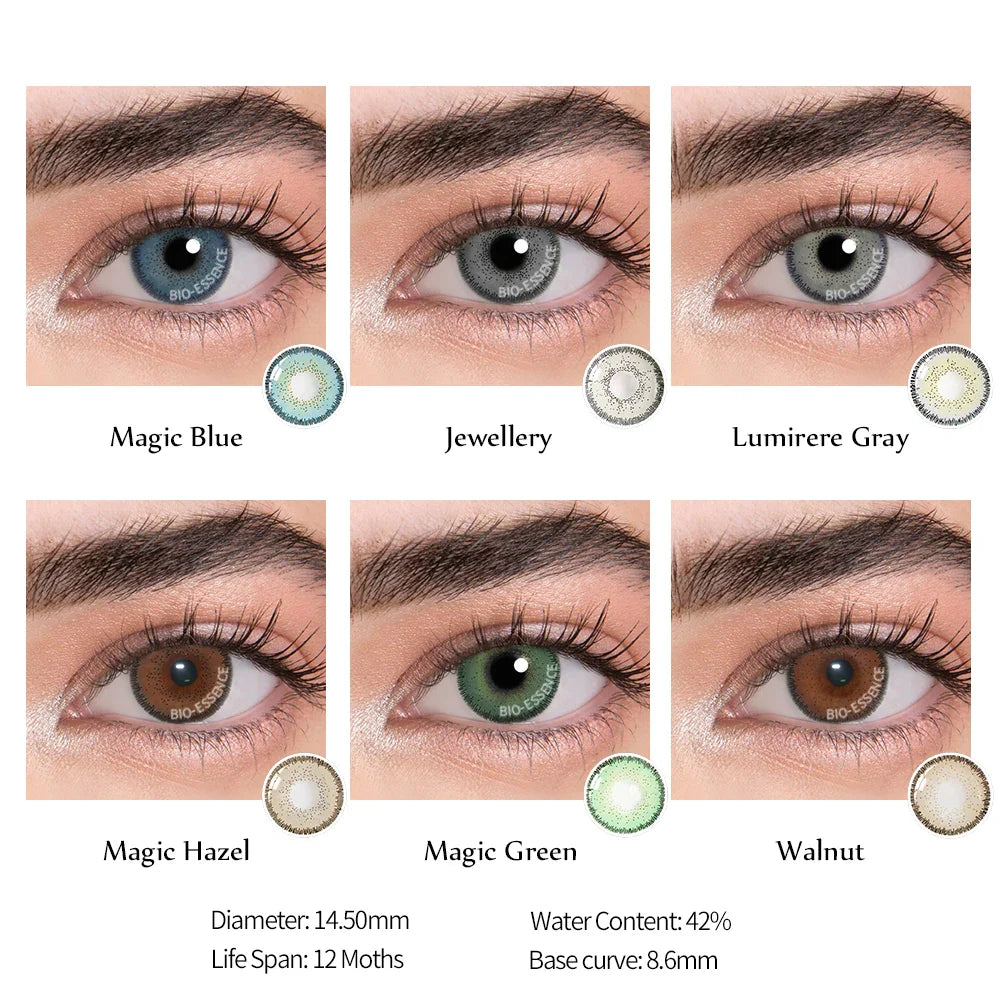 SEALBEER 2pcs(1Pair) Yearly Use Contact Lenses for Eyes Colored Lens Magic Series Cosmetic Beautiful Pupil Lentes de Contacto Bio-essence