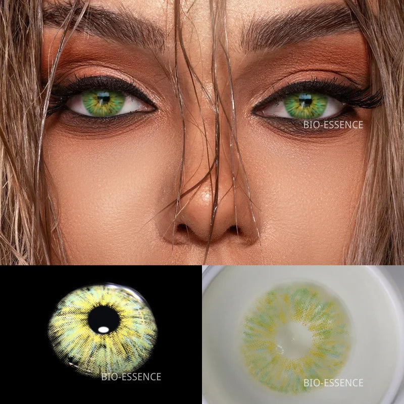 SEALBEER 1 Pair Colored Contact Lenses for Eyes Russian Girl Blue Lenses Monet Green Eye Lenses Big Eye Fashion Lenses