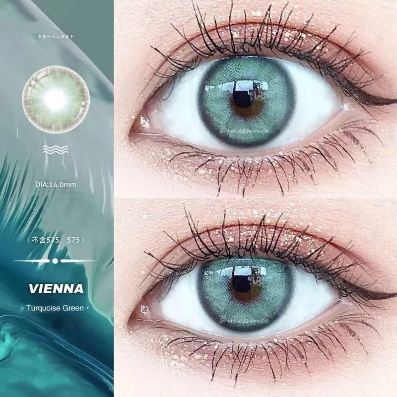 SEALBEER 1 Pair Colored Contact Lenses for Eyes Russian Girl Blue Lenses Monet Green Eye Lenses Big Eye Fashion Lenses