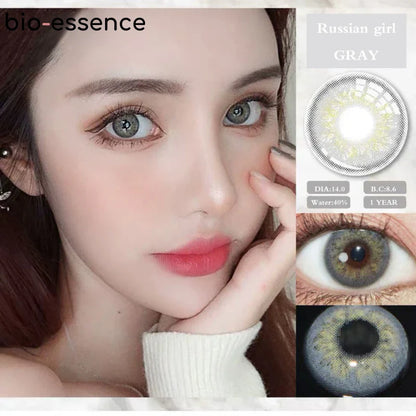 SEALBEER 1 Pair Colored Contact Lenses for Eyes Russian Girl Blue Lenses Monet Green Eye Lenses Big Eye Fashion Lenses