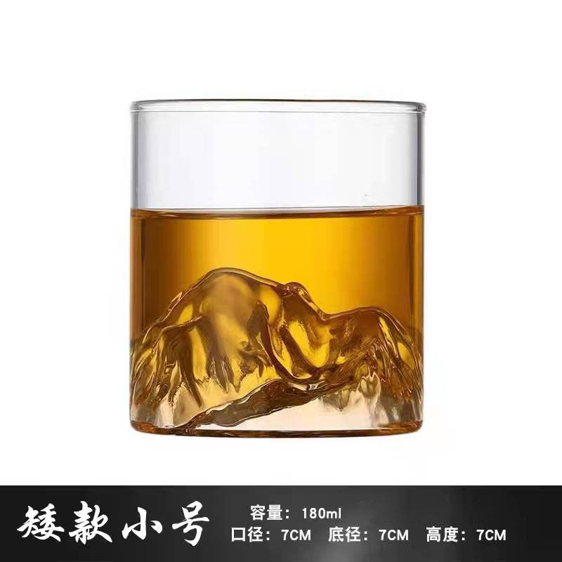 Glass water cup high value whiskey glass Popular wine cup high sense beer cup Guochao Guanshan teacup household