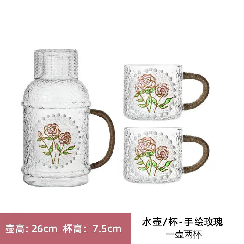 Cooling kettle set High value cold kettle Large capacity high temperature resistant cup Women's summer glass Household kettle Tea pot